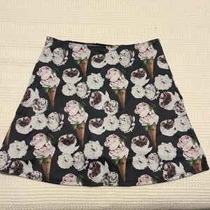 Kortni Jeane High Waisted Swim Skirt in Ice Cream Floral Size Large